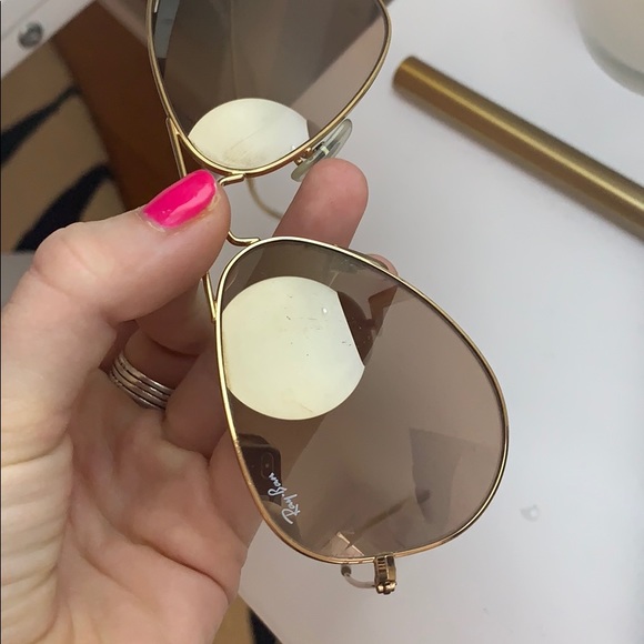Gold mirrored RayBan Aviators - Picture 8 of 8